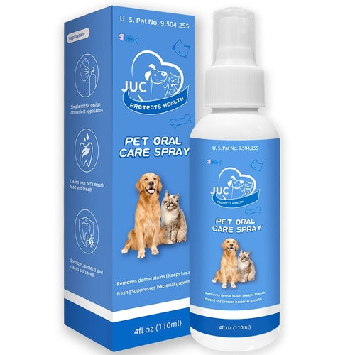 Dog Breath Freshener for Dogs & Cats Teeth Cleaning Spray Dog Bad