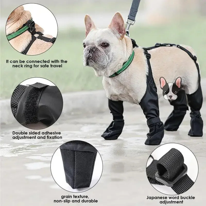 Waterproof Dog Shoes Adjustable Dog Boots Pet Breathbale Shoes For