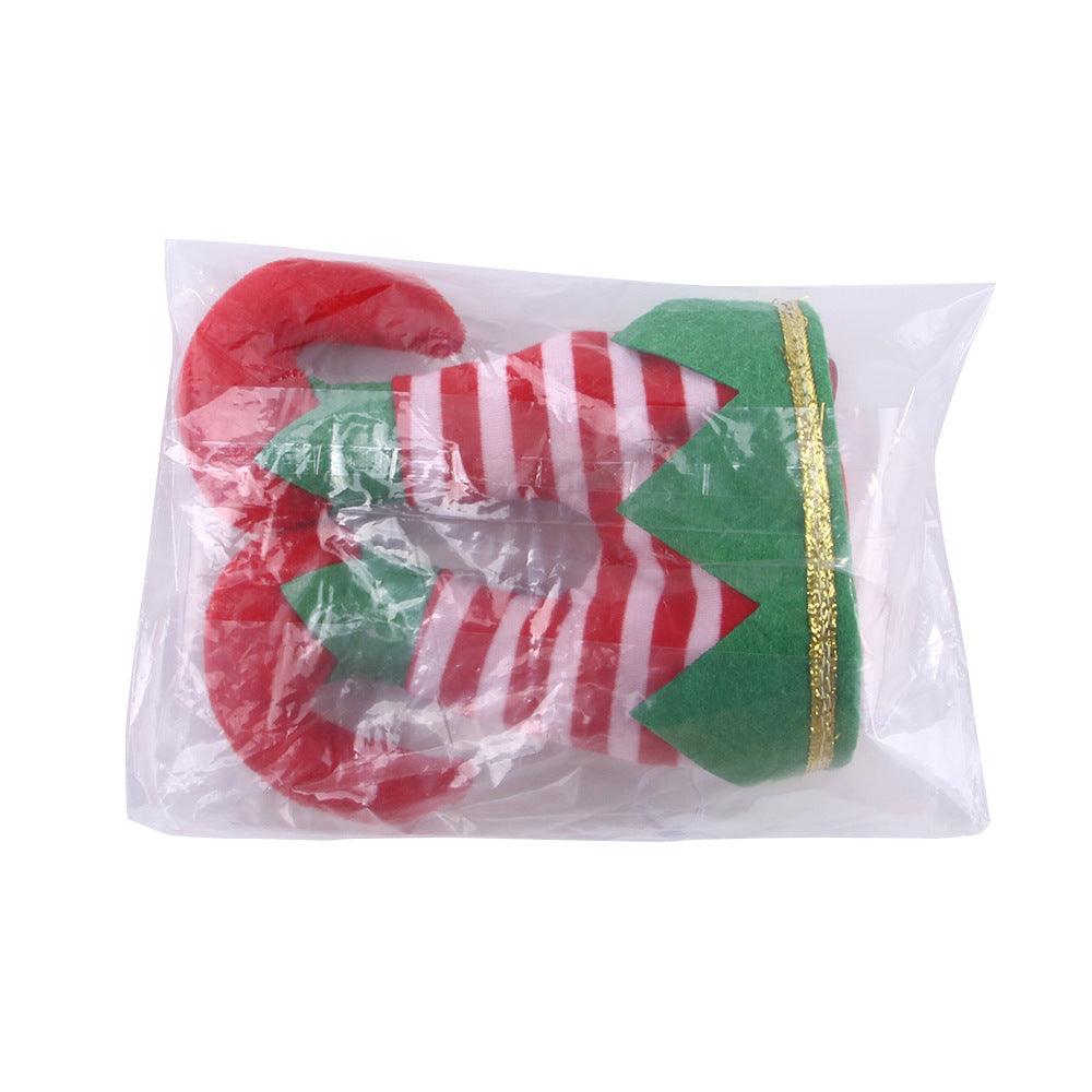 Pet Christmas Dress Up Set: Festive Hat And Funny Striped Clown