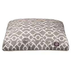 gray medium rectangle dog bed