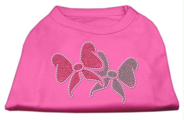 Mirage Pet Products 52-25-19 LGBPK Christmas Bows Rhinestone Shirt Bri