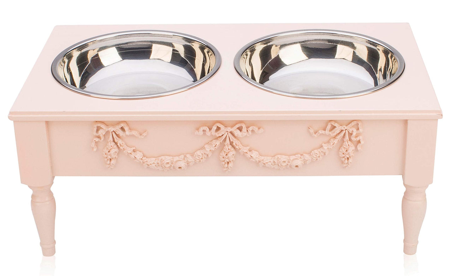 Rose Swag Elevated Pet Bowl / Feeder