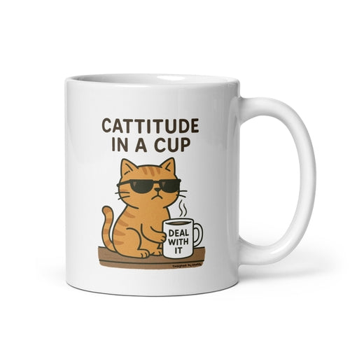 Cattitude in a Cup Novelty Mug
